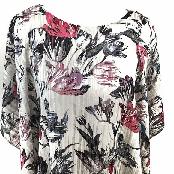 Jennifer Lopez Vibrant Oasis Cold Shoulder Top XS - Picture 2 of 8
